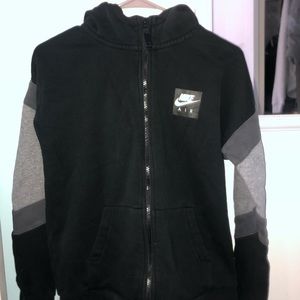 black NIKE AIR zip up sweatshirt